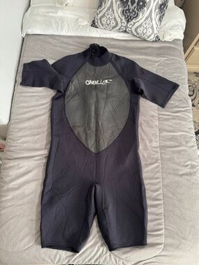 O'Neill Hammer 2/1 mm Black Short Sleeve Full Wetsuit surf snorkeling scuba XXXL